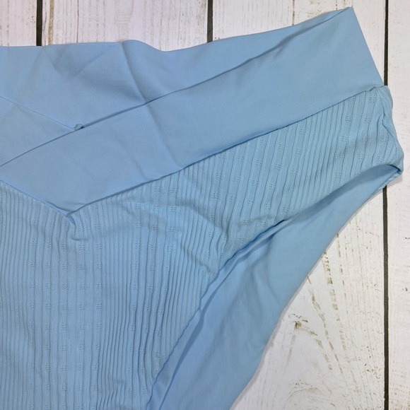 L*Space | Pointelle Rib Court Bitsy Bottom In Sky Blue | S - Picture 7 of 13